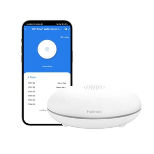 Sensor Aliran Air Pintar Heiman Dengan Alarm WiFi Detektor Aplikasi Tuya Sensor Kebocoran Air untuk Keamanan Rumah - Product Image 4