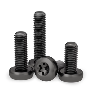 Tornillos de seguridad Torx de acero al carbono y acero inoxidable M5 M6 M8, tornillos de seguridad Torx negros de cabeza plana - Product Image 1