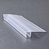 Setrip Segel Pintu Kaca PVC/PC Bening, untuk Segel Pintu Pancuran Lipat