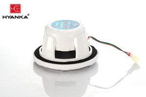 Enceinte marine blanche HYANKA HMS-08W 8'' avec lumières LED RGB 7 couleurs, enceinte audio pour yacht étanche IP67 et résistante aux UV - Product Image 3