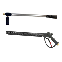 4000PSI Pistolet de lavage haute pression Baguette double SS Tuyau Lance de nettoyage de l'eau Lance de pulvérisation de lavage de voiture Baguettes d'extension