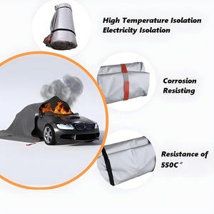 Customized Size Fiberglass Fire <strong>Blanket</strong> <strong>for</strong> Electric <strong>Car</strong> Extinguishing Resistants Safety Emergency Fiberglass <strong>Blanket</strong> - Product Image 3