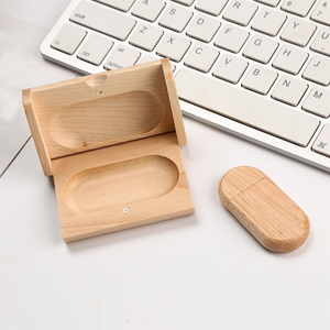 Clé USB promotionnelle en bois pour entreprise, 32 Go, 64 Go, 128 Go, USB 3.0, ellipse en bois, avec logo personnalisé - Product Image 6