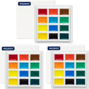<span class=keywords><strong>Palette</strong></span> <span class=keywords><strong>de</strong></span> <span class=keywords><strong>dessin</strong></span> et d'aquarelle professionnelle MEEDEN pour artistes, avec couvercles - Product Image 2