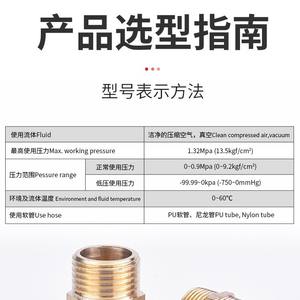 Connecteur à double filetage mâle tout en cuivre, diamètre variable direct, pièces pneumatiques en laiton (1/2 pouce, 3/8 pouce, 4/8 pouce, 6/8 pouce) - Product Image 2