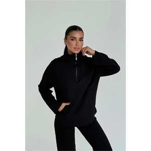 Chándal Deportivo para Niños Naerys, Negro, Cortavientos, Transpirable, con Cierre, Diseño Personalizado con Capucha, Tallas Grandes, Logotipo Impreso, para Correr en Invierno - Product Image 3