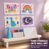 HARDWORK Fun and Art Magic Color Changing air Marker Pen Air Brush Studio Airbrush Set