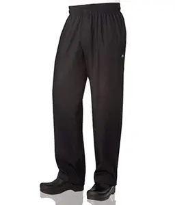 Benutzer definierte Logo Herren Chef Hose Leichte Baggy Arbeits hose Klassisches Restaurant Küche Uniform Hose Für Mann Mit Elastischer Taille