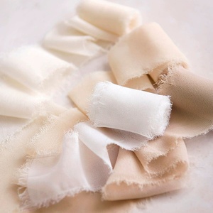 Gordon <strong>Ribbons</strong> Factory Handmade Rough Edge Chiffon Silk <strong>Ribbon</strong> Gift Packing Box Decoration Hair Bow Accessories - Product Image 3