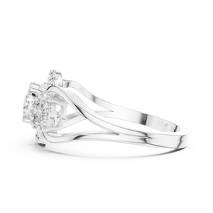 Bague en argent avec diamant, bijoux élégants et brillants pour femmes, cadeau de mariage et de fiançailles - Product Image 3