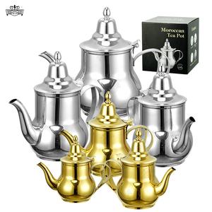 Théière en acier inoxydable, théière <span class=keywords><strong>marocaine</strong></span>, bouilloire à café et thé, théière à feuilles entières avec infuseurs, bouilloire à eau - Product Image 1