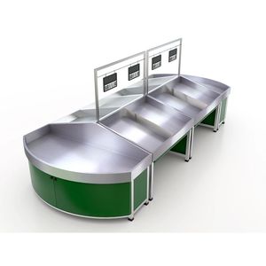 Support de présentoir de légume fruit de conseil de guidage d'acier inoxydable pour le supermarché - Product Image 3