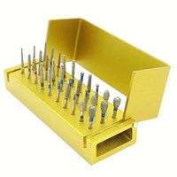 Boîte de désinfection pour porte-fraiseurs dentaires en diamant FG à 30 trous, autoclave, porte-fraiseurs en aluminium, outils dentaires