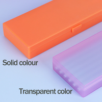 Boîte à papeterie SUNSHING à accès facile, boîtes en PP de couleur unie, boîtes à crayons en plastique de 180 mm pour les fournitures scolaires et l'organisation du bureau