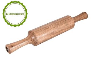 Ensemble de cuisine en bois naturel : Rouleau à pâtisserie et planche à étaler Chakla pour la préparation de Roti, Chapati, pain plat, pâte et pâtisseries indiennes - Product Image 6