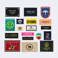 Étiquettes de vêtements personnalisées avec logo de marque, étiquettes tissées cousues dans les vêtements, étiquettes de col pour vêtements