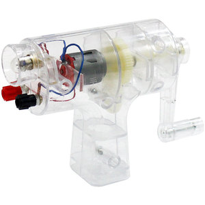 Modèle de générateur à manivelle transparent, instrument pédagogique, équipement d'expérimentation scientifique pour l'école primaire, alimentation électrique - Product Image 1