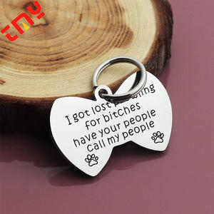 Etiqueta de <span class=keywords><strong>perro</strong></span> con impresión de Metal, colgante personalizado, negro, plata, dorado, aluminio, forma de lazo, etiqueta de <span class=keywords><strong>perro</strong></span> en blanco, <span class=keywords><strong>barato</strong></span> - Product Image 6