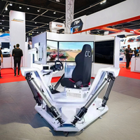 Máquina de Realidad Virtual Inmersiva con Simulador de Carreras de Autos de 6DOF y Tres Pantallas, Operada por Monedas, Venta al por Mayor de Fábrica