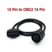 2025 LT022 hembra OBD2 16 pines a macho BMW motocicleta conector 10 pines para todas las herramientas de diagnóstico de motocicleta BMW de 10 pines
