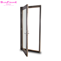 Porte-fenêtre moderne à double vitrage et à battant en aluminium Surface finie pour appartement, balcon ou jardin Design moderne