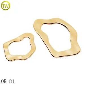 Adjuster High Quality Belt Hardware Decorative O Ring Custom Bra Accessory Gold Slider Buckle Adjuster For Swimsuit