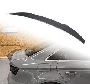 Ailerons automobiles adaptés à l'Audi A3 2014-IN, style V, <span class=keywords><strong>aileron</strong></span> arrière en fibre de carbone, <span class=keywords><strong>aileron</strong></span> de type bec de canard, accessoires d'<span class=keywords><strong>aileron</strong></span> de voiture - Product Image 1