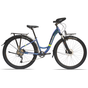 29 "<span class=keywords><strong>Step</strong></span>-Through Commuter Mountain Bike Bright Blue <span class=keywords><strong>Quick</strong></span>-Release Alloy 9S Disques hydrauliques - Product Image 5