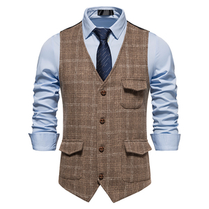 <span class=keywords><strong>Chaleco</strong></span> de traje de <span class=keywords><strong>hombre</strong></span> de estilo occidental Retro 2024, <span class=keywords><strong>chaleco</strong></span> de <span class=keywords><strong>Tweed</strong></span> británico de gran tamaño para <span class=keywords><strong>hombre</strong></span>, <span class=keywords><strong>chaleco</strong></span> de traje - Product Image 5