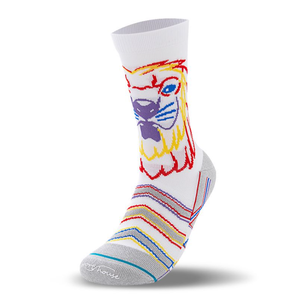 <span class=keywords><strong>Calcetines</strong></span> Deportivos Personalizados OEM con Diseño Geométrico de León, Acolchados y Modernos para Streetwear - Product Image 1