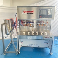 Machine de remplissage semi-automatique pneumatique 3D à motif perlé pour crèmes et gels de soin de la peau, compatible avec les produits cosmétiques à base d'huile