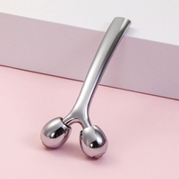 Rouleau de massage 3D en forme de Y pour visage masseur à rouleaux pour les yeux petite taille portable anti-âge rouleau de massage relaxant musculaire en métal