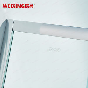 מחיר טוב עם צלב מסגרת חתוך מזג זכוכית מקלחת דלת מלון בית מלון סגסוגת אלומיניום מרובע - Product Image 4