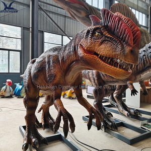 Dinosaure Dilophosaurus Animatronique en Mousse et Métal Taille Réelle, Sculpture de Dino Personnalisable pour Affichage dans les Aéroports et Parcs de Trampoline - Product Image 6