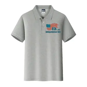 T-shirt personnalisé pour hommes en vente en gros T-shirt de sport en polyester 3d de haute qualité T-shirts polo surdimensionnés pour les hommes Élection du 4 juillet - Product Image 1