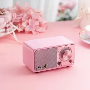 Vofull 포켓 핑크 생일 선물 전기 스피커 다기능 음성 휴대용 레코더 FM 라디오