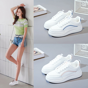 सदाबहार महिला कोरियन राउंड टो फीता-अप नया डिजाइन नरम शरद ऋतु आकार 35-40 महिलाओं के लिए - Product Image 2