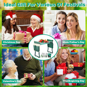 ม้านั่งสำหรับทำสวนแบบ2 in 1พับได้สำหรับกลางแจ้งแบบพกพา - Product Image 6