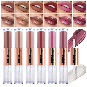 MLM Dual-ended Moisturizing <b>Lip</b> Gloss Matte Gradient Shimmer <b>Lip</b> Tint Non-sticky Cup Long Lasting Daily <b>Lip</b> Makeup <b>Lip</b> Combo - Product Image 1