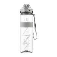Bouteille d'eau potable directe de sports de couleur différente avec le loquet et la corde