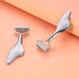 ลูกกลิ้งเดอร์มาโรลเลอร์โลหะอเนกประสงค์แบบใหม่ ไม่ต้องใช้เข็ม สำหรับนวดหน้า ยกกระชับผิวหน้า กัวซา - Product Image 6