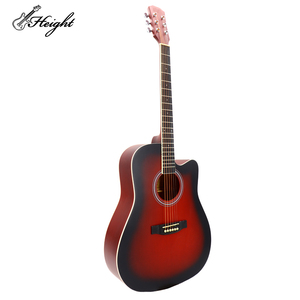 <span class=keywords><strong>Guitare</strong></span> acoustique en tilleul de 40 pouces <span class=keywords><strong>à</strong></span> haute brillance pour les débutants Conception en coupe pour un jeu <span class=keywords><strong>facile</strong></span> - Product Image 2