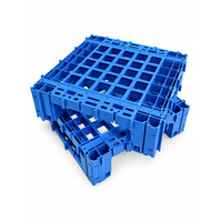 Palette en plastique modulaire à emboîtement, librement combinable pour un stockage en entrepôt sur mesure