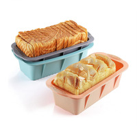 Vente chaude Moules À Gâteau En Silicone Rectangulaires Facile À Libérer Silicone Toast Pain Pâte Moulder Outils De Fabrication De Cuisson