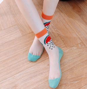 2021 Newest Fruit Elastic Cute Summer <b>Socks</b> Crystal Transparent Silk <b>Socks</b> <b>Women</b> - Product Image 6