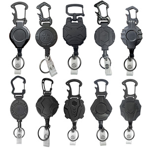 Multi‑Shape Custom Logo Heavy‑Duty Sturdy Retractable Yoyo Badge Reel, Carabiner Keychain for ID Badge & Key Accessories - Product Image 1