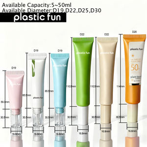 Nuova tendenza riciclabile imballaggio in plastica tubo essenziale tubo crema per gli occhi con bocchetta trasparente PETG gocciolina - Product Image 3