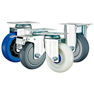 3 ''4'' 5 ''Industrial Médio Dever TPR Rodas Médio Pesado Vermelho PU Rodízio Rodas - Product Image 2