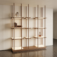 Étagère murale décorative en acier inoxydable doré avec design en anneau, support de suspension SS304 pour hôtel et boutique