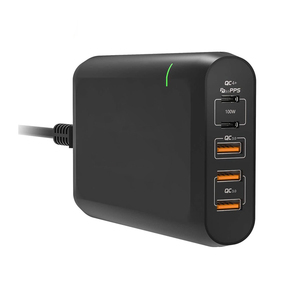 Station de charge rapide GaN <span class=keywords><strong>multi</strong></span>-ports 100W pour ordinateur de bureau, chargeur <span class=keywords><strong>multi</strong></span>-ports 100W 30W PD <span class=keywords><strong>USB</strong></span> Type C pour ordinateur portable, téléphone, Mac Book, Smartphone - Product Image 1